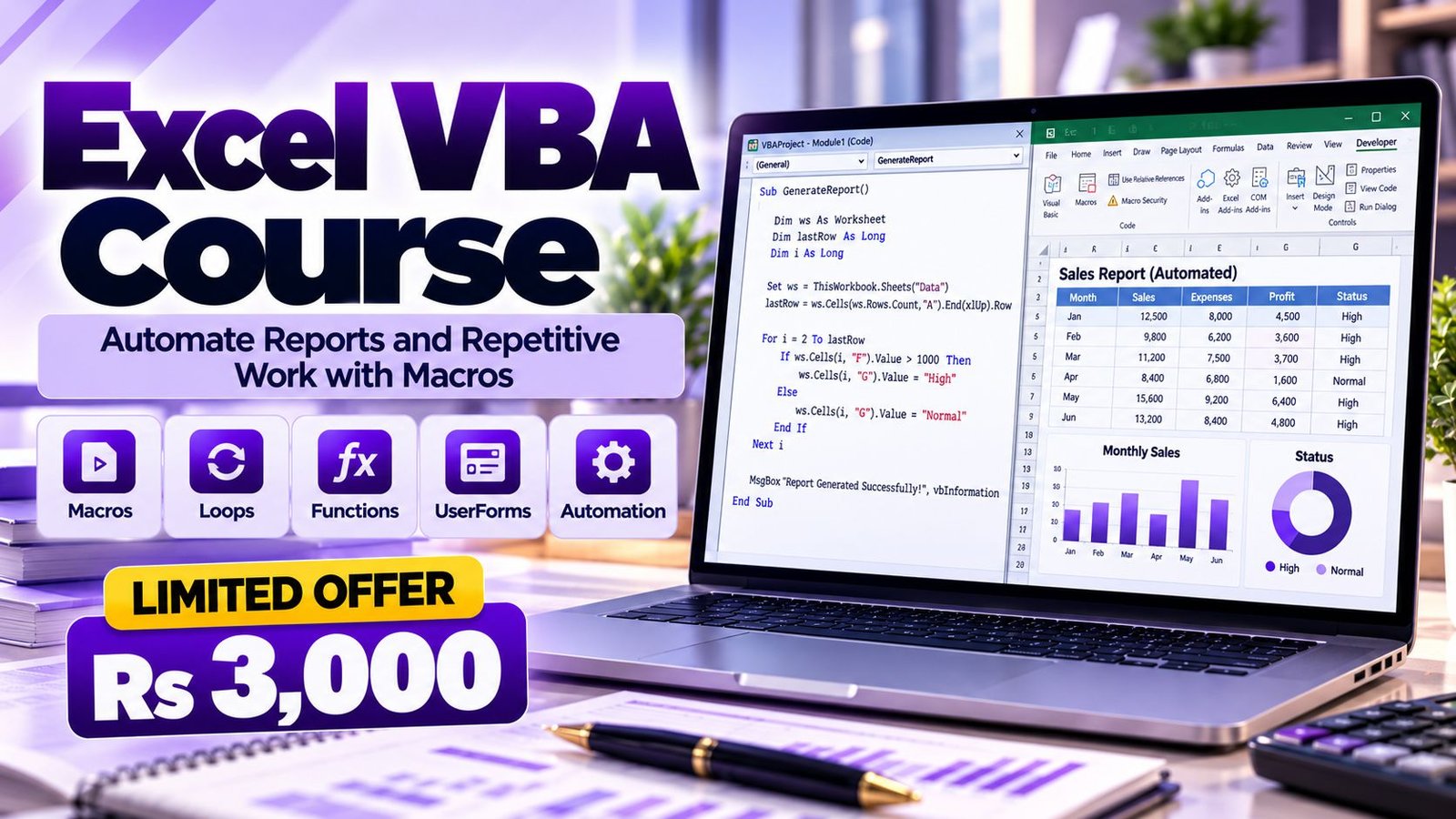 Excel VBA course in Lahore - Accountech (banner)