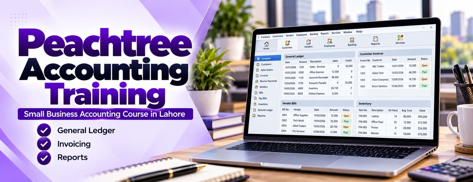Peachtree Accounting course in Lahore - Accountech (wide)