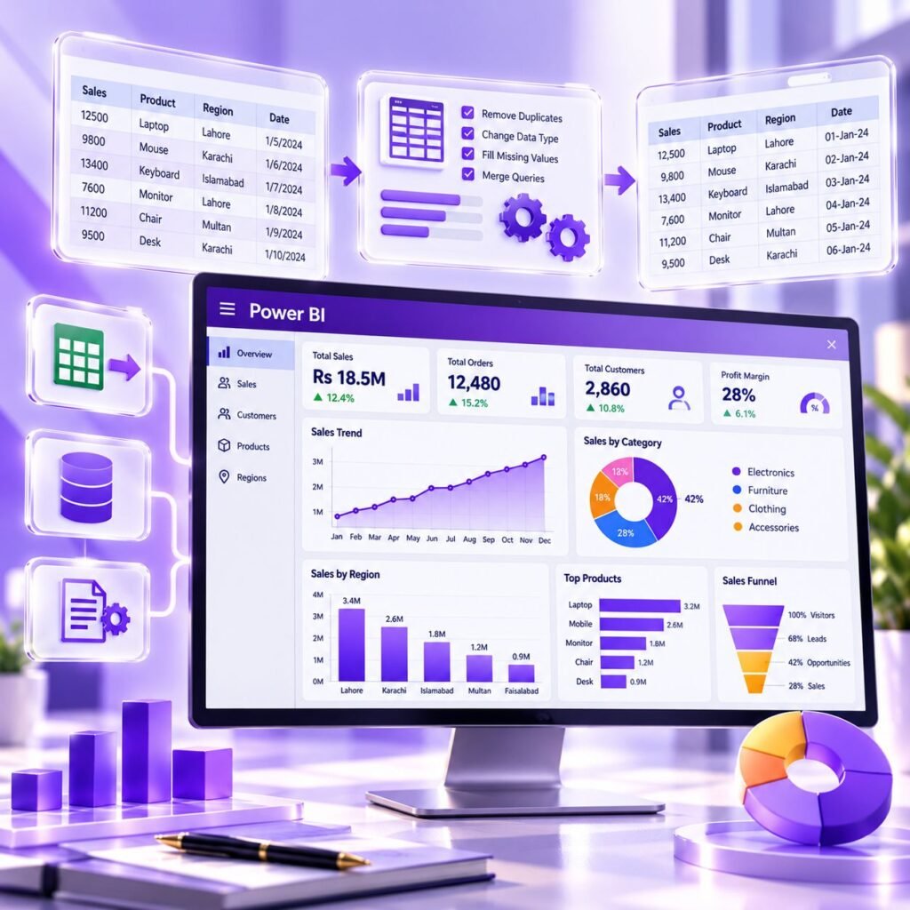 Power Query and Power BI course in Lahore - Accountech (square)