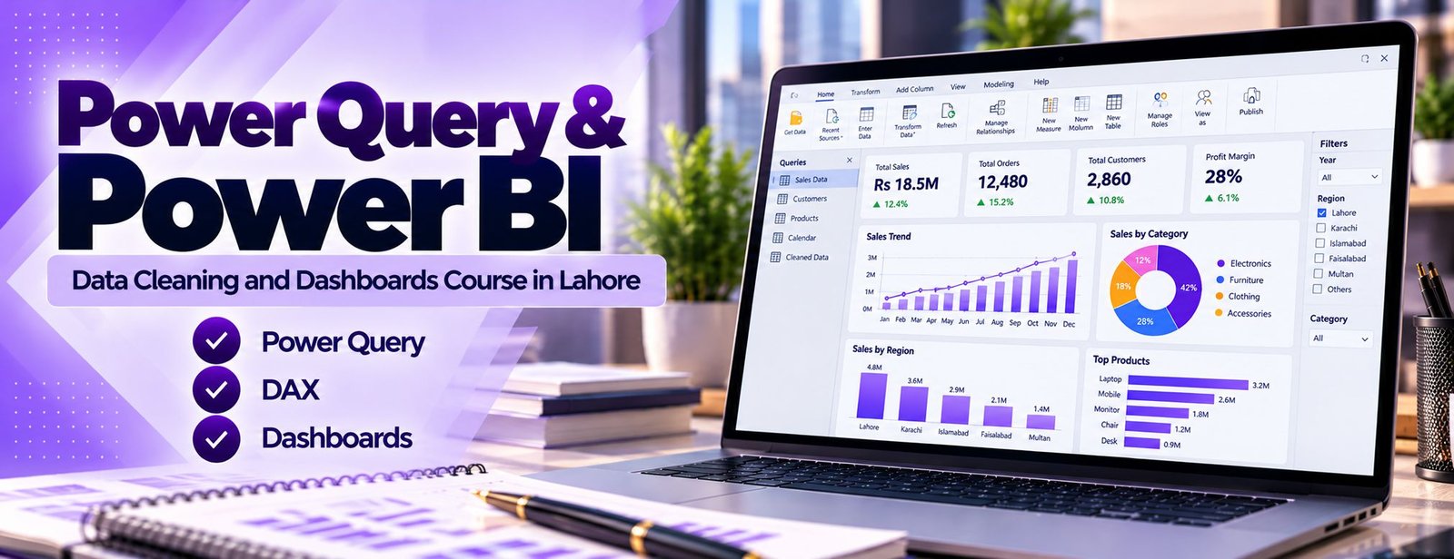Power Query and Power BI course in Lahore - Accountech (wide)