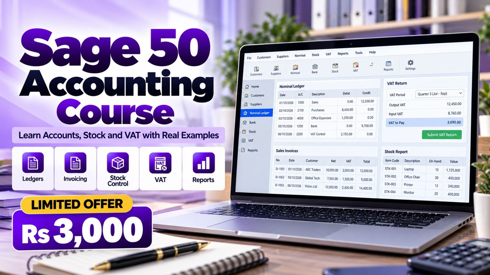 Sage 50 Accounting course in Lahore - Accountech (banner)