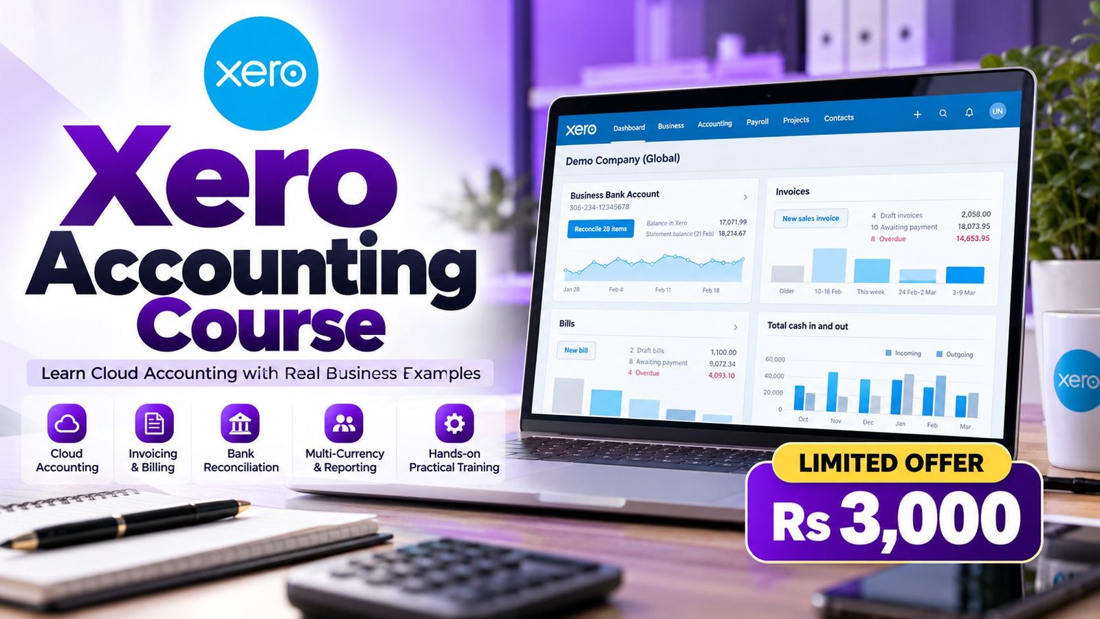 Xero Accounting course in Lahore - Accountech (banner)